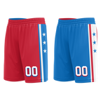 Custom Red Blue Classic Style Reversible Basketball Uniform Personalized COOLMAX BBJR-D017022