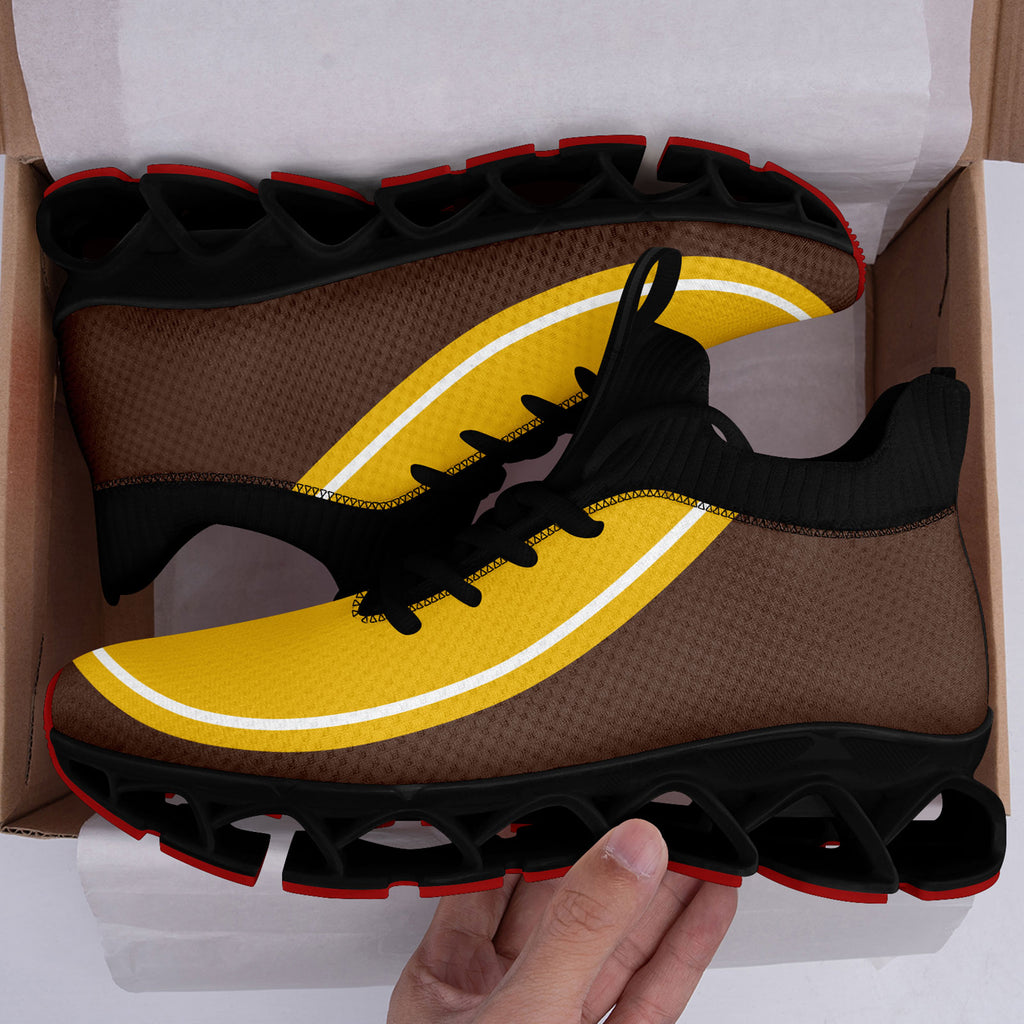 Custom Brown Yellow Maxsoul Shoes Personalized Sneaker FN030XD-D020388-14