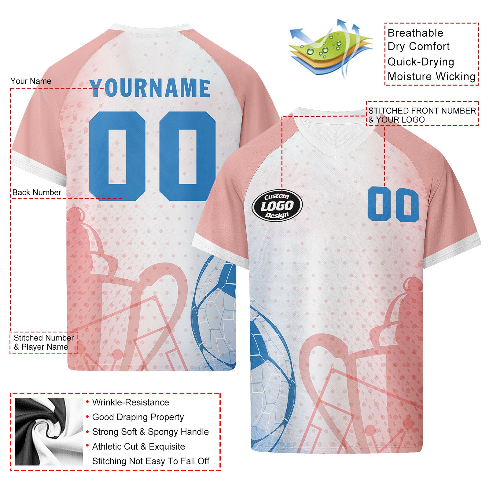 Custom France 2026 World Cup Football Shirt Customized Soccer Jersey for Fans Add Your Name & Number FZ190-F025083-4
