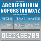 Custom Blue Gray Detroit Football Jersey and Hat Combo Offer Personalized Combo ZH-D020326-11