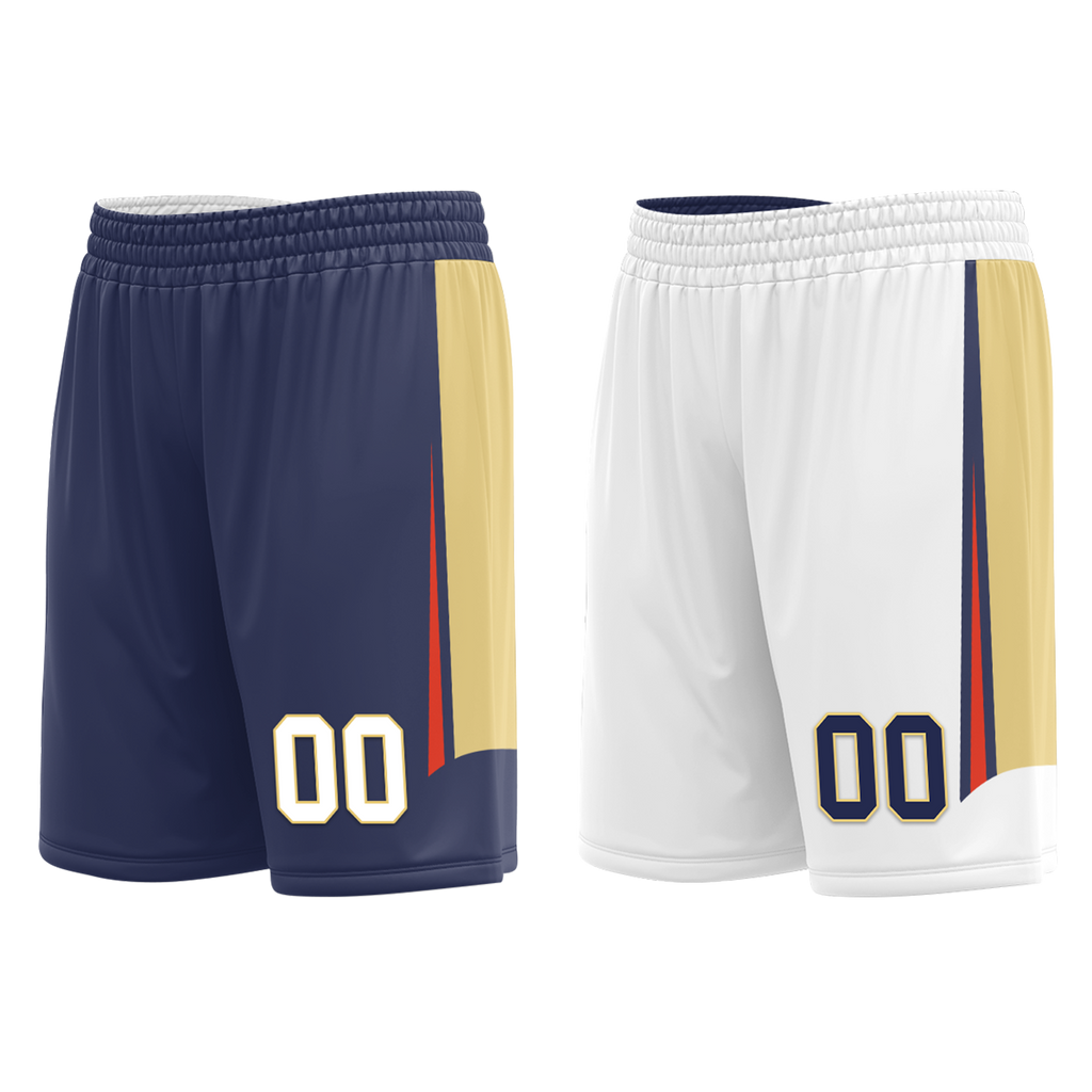 Custom Blue White Classic Style Reversible Basketball Uniform Personalized COOLMAX BBJR-D017050