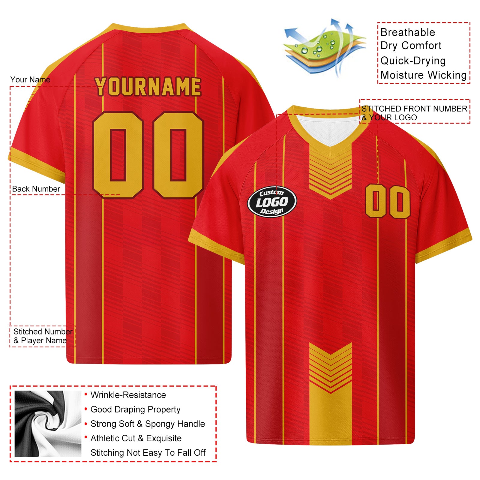 Custom Spain 2026 World Cup Football Shirt Customized Soccer Jersey for Fans Add Your Name & Number FZ190-F020047-4
