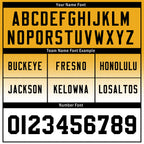 Custom Yellow Black Pennsylvania Personalized Authentic Football Jersey FBJ02-D023033-30