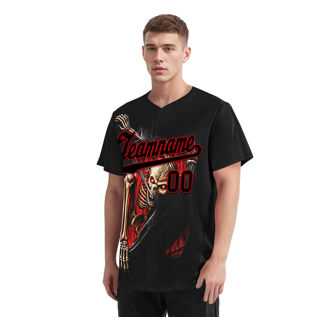 Custom Gothic Personalized Authentic Baseball Jersey BSBJ01-E06001
