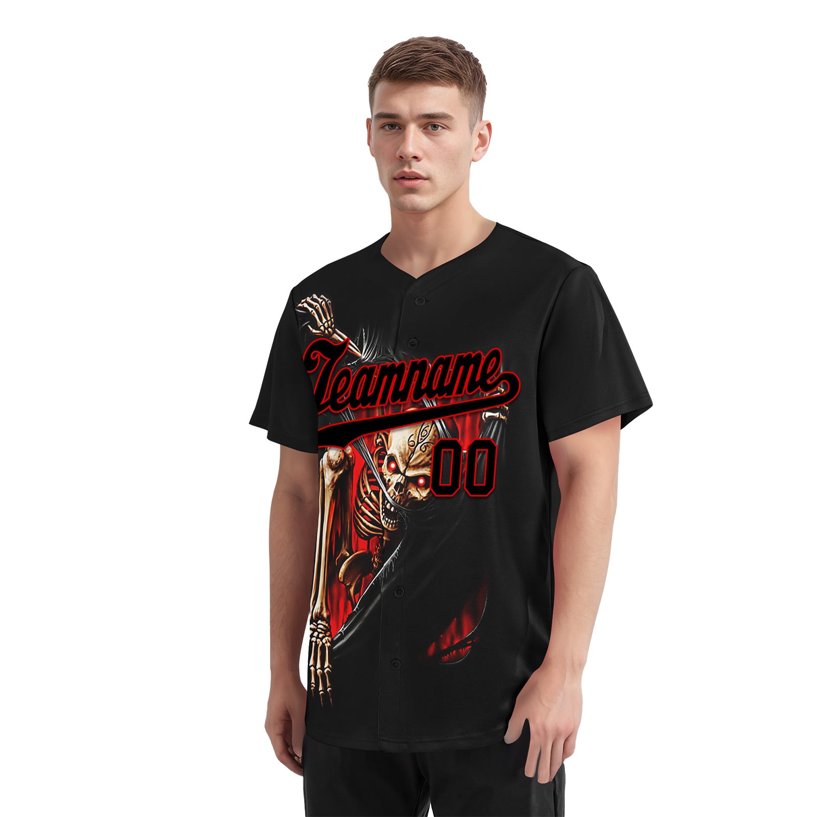 Custom Gothic Personalized Authentic Baseball Jersey BSBJ01-E06001