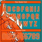 Custom Cyan Orange Classic Style Personalized Authentic Baseball Jersey UN002-D0b0a00-ba