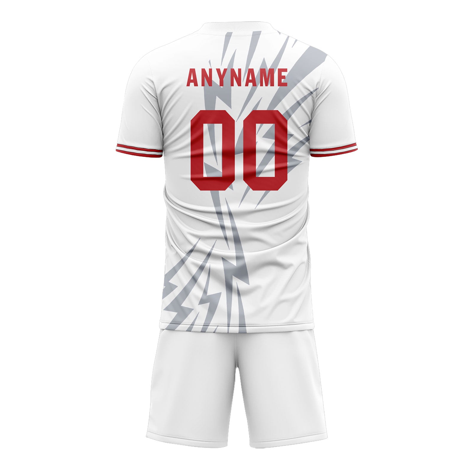 Custom White Gray Soccer Sets Jersey Personalized SCJ101-D28038