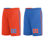 Custom Orange Blue Classic Style Reversible Basketball Uniform Personalized COOLMAX BBJR-D017040