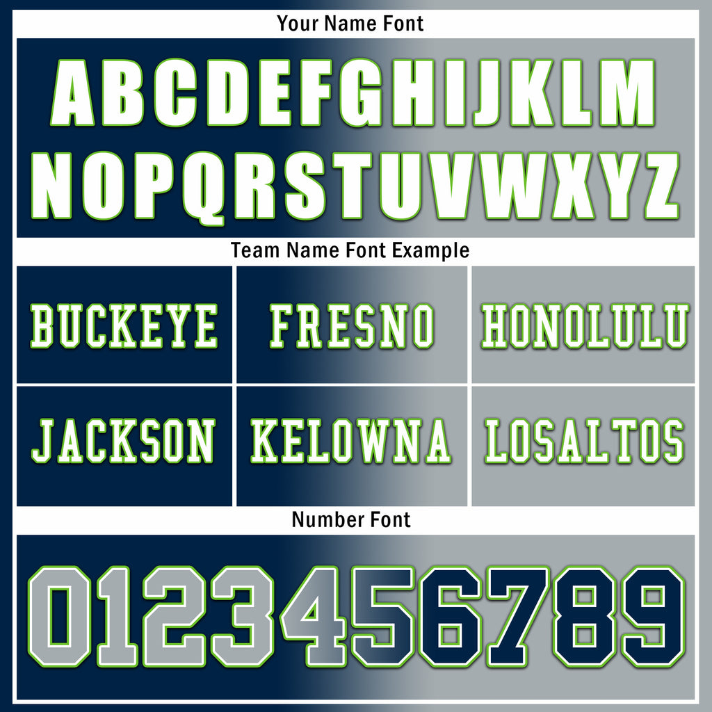 Custom Blue Grey Washington Personalized Authentic Football Jersey FBJ02-D028017-14