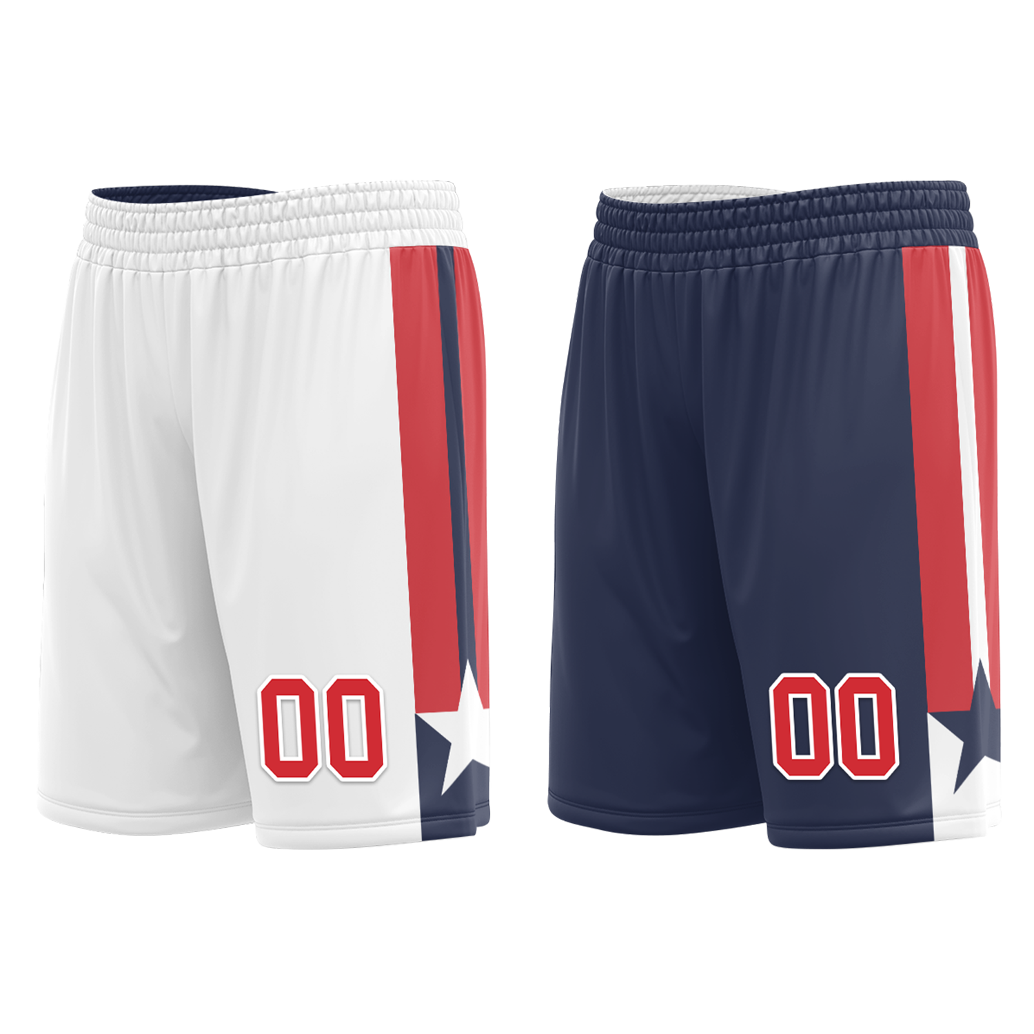 Custom White Blue Classic Style Reversible Basketball Uniform Personalized Ordinary BBJR-D017023