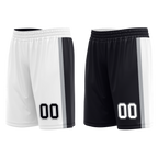 Custom White Black Classic Style Reversible Basketball Uniform Personalized Ordinary BBJR-D017051