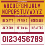 Custom Red Yellow Arizona Personalized Authentic Football Jersey FBJ02-D023033-1