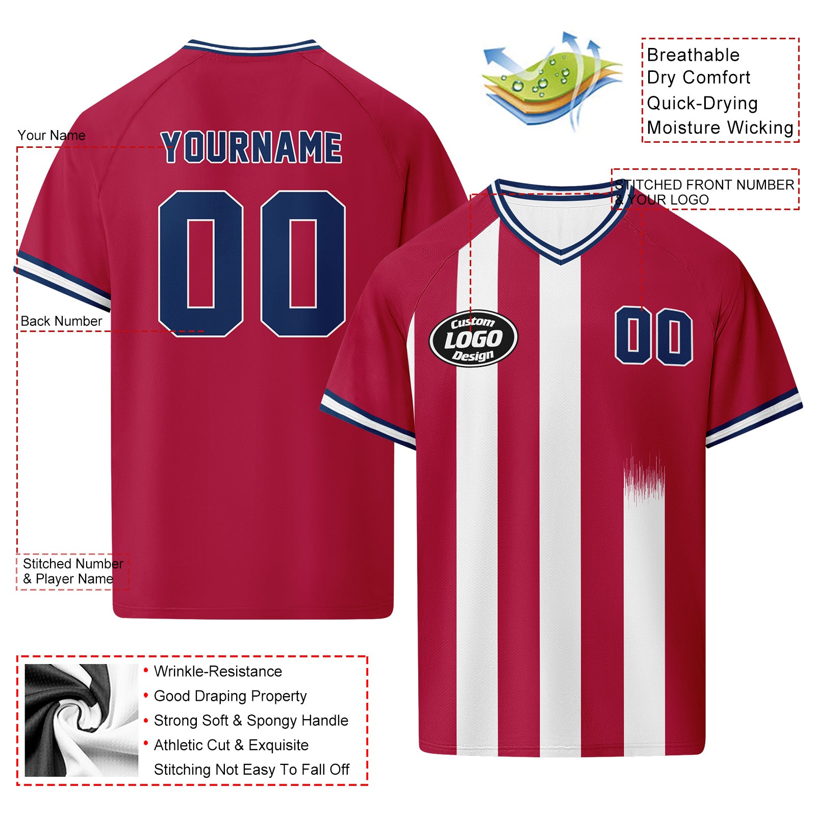 Custom United States 2026 World Cup Football Shirt Customized Soccer Jersey for Fans Add Your Name & Number FZ190-F009146-1