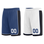 Custom Blue White Classic Style Reversible Basketball Uniform Personalized COOLMAX BBJR-D017053