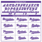 Custom White Purple Raglan Sleeves Personalized Authentic Baseball Jersey BSBJ01-D020200-13