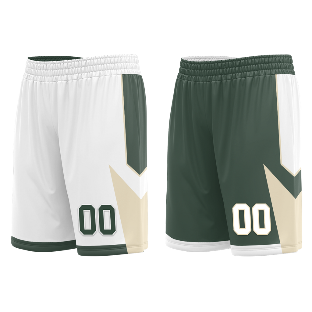Custom White Green Classic Style Reversible Basketball Uniform Personalized Ordinary BBJR-D017010