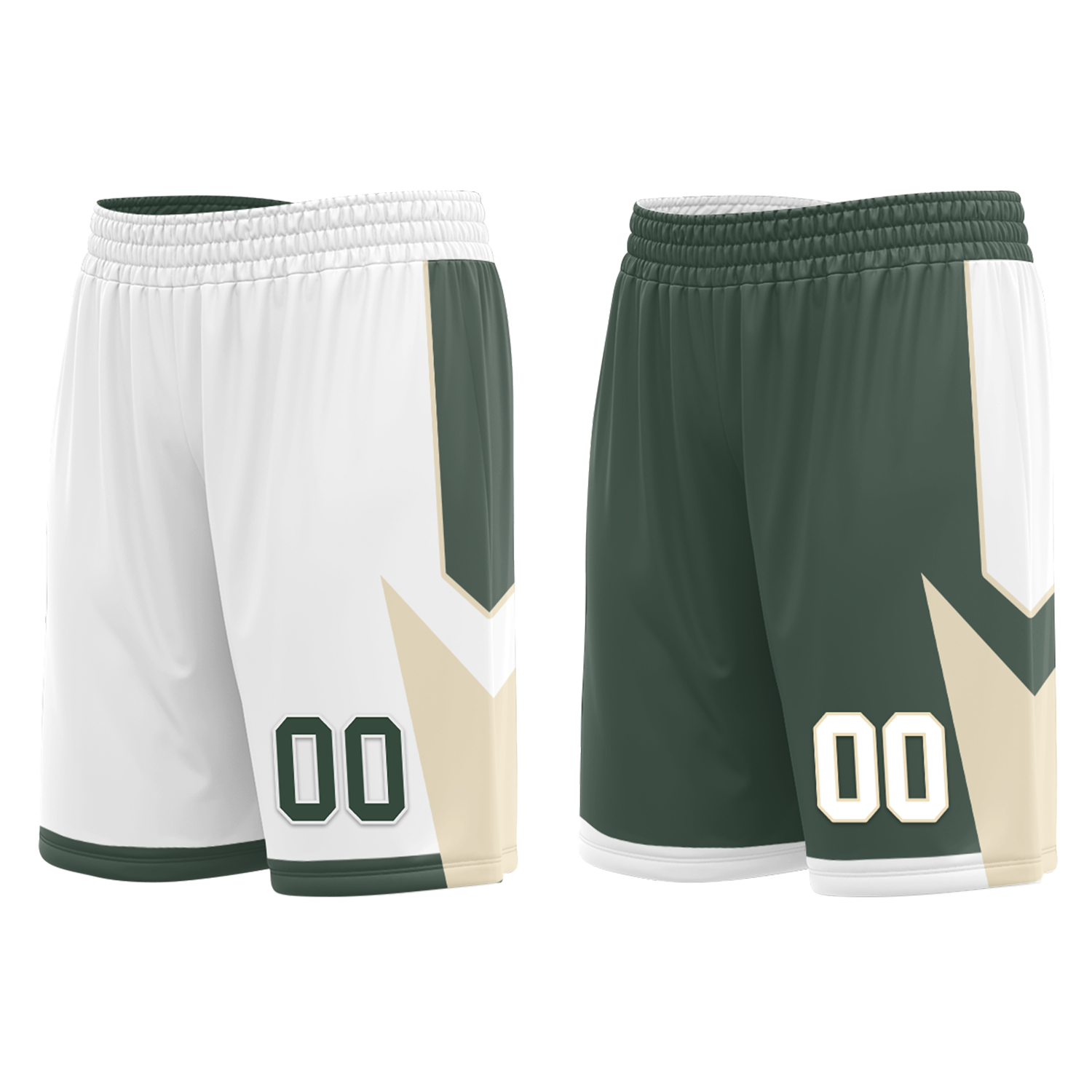 Custom White Green Classic Style Reversible Basketball Uniform Personalized Ordinary BBJR-D017010