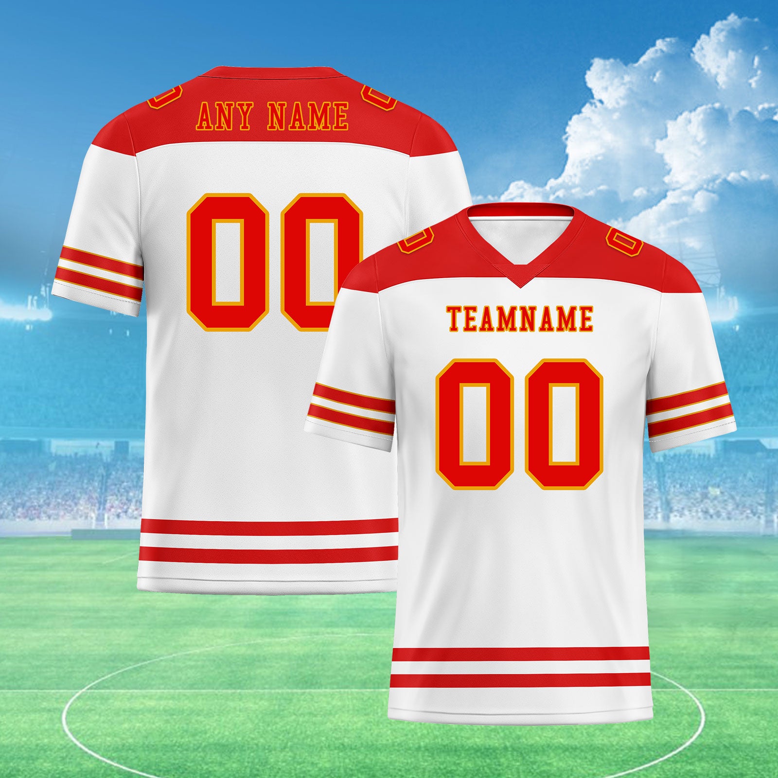 Custom Kansas City Personalized Authentic Football Jersey FBJ02-E0607-16