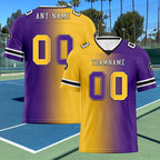 Custom Purple Yellow Minnesota Personalized Authentic Football Jersey FBJ02-D028017-9
