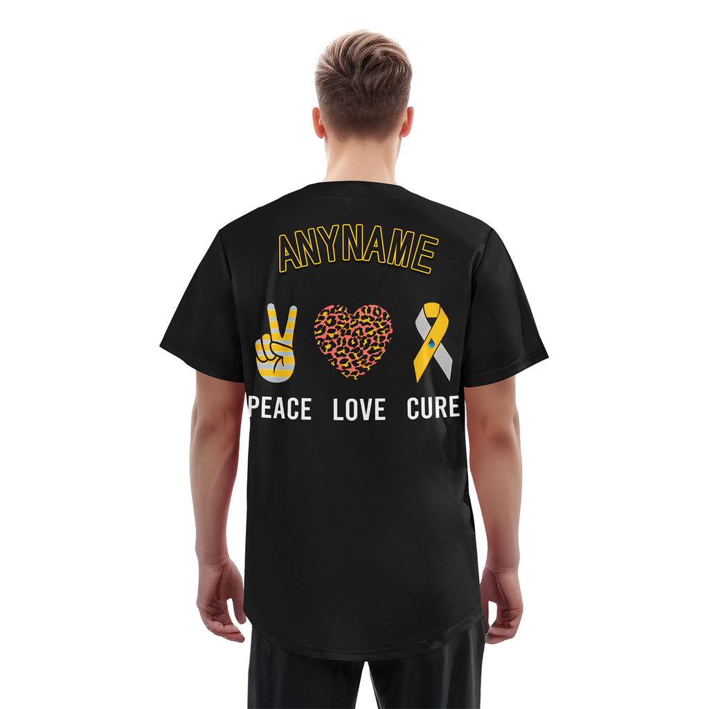 Custom Black World Cancer Day Personalized Authentic Baseball Jersey BSBJ01-E06020-18