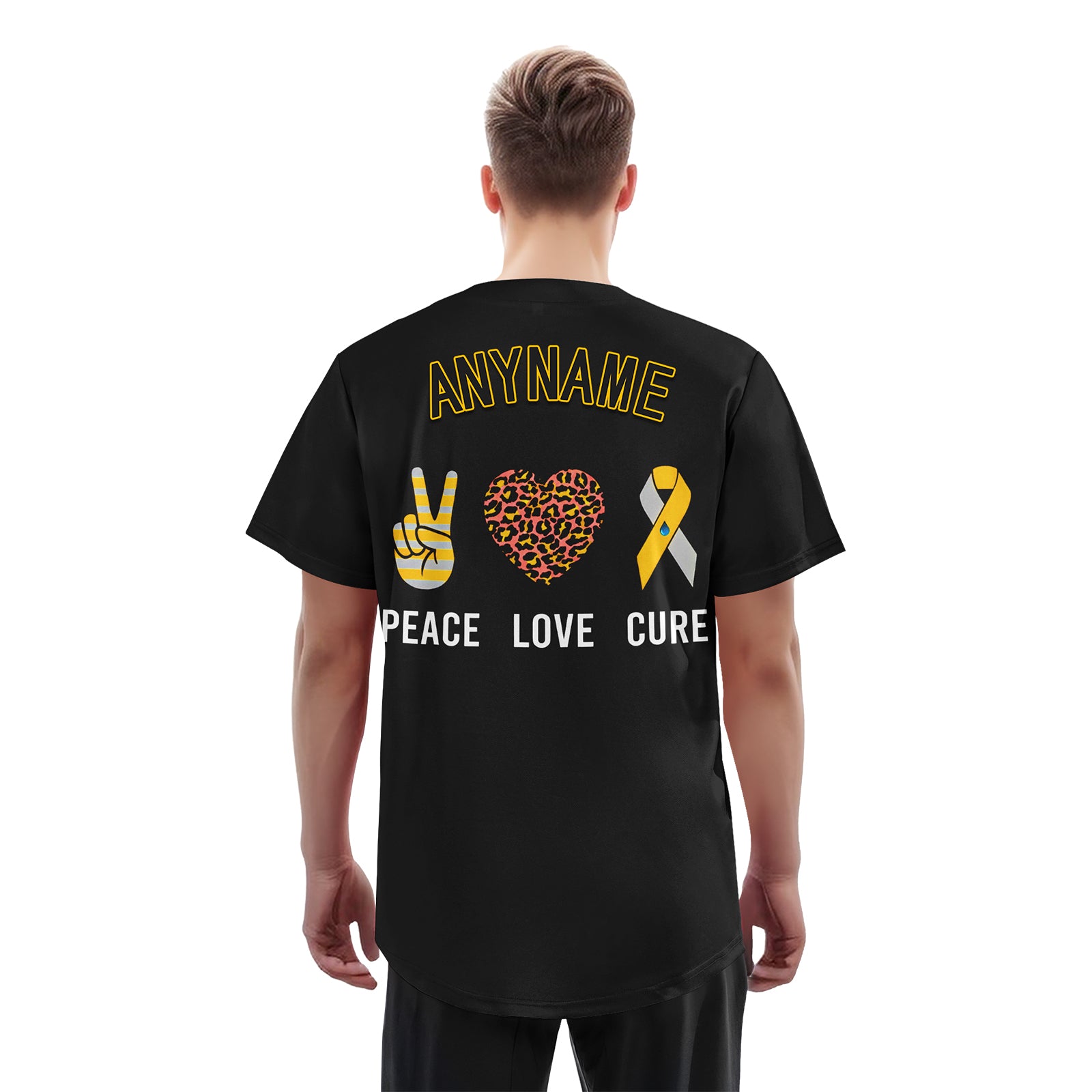Custom Black World Cancer Day Personalized Authentic Baseball Jersey BSBJ01-E06020-18