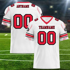 Custom White Red Kansas City Football Jersey and Sports Shoes Combo Offer Personalized Combo ZH-D025008-18