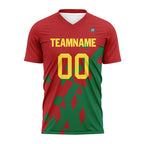 Custom Red Green Soccer Sets Jersey Personalized SCJ101-D28015