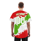 Custom Fire Red White Green Peruvian Flag Personalized Authentic Baseball Jersey BSBJ01-E06022-8