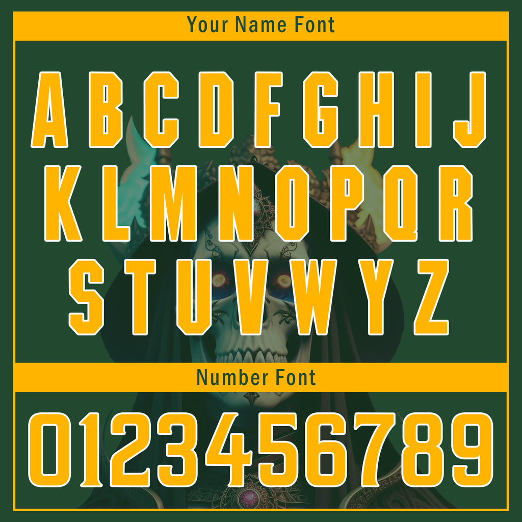Custom Green Yellow Skull Fashion Personalized Authentic Baseball Jersey BSBJ01-D017154