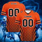 Custom Black Orange Ohio Personalized Authentic Football Jersey FBJ02-D023033-6