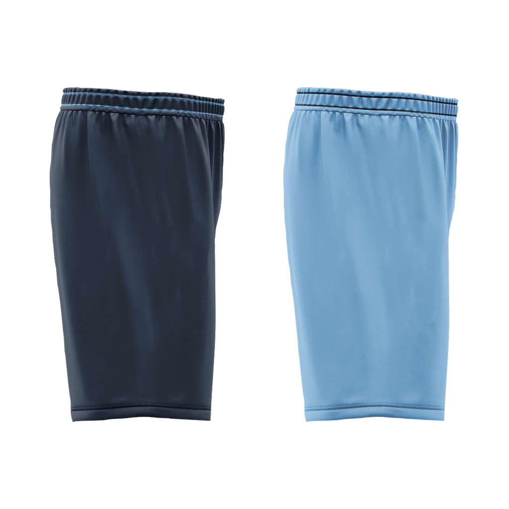 Custom Blue Classic Style Reversible Basketball Uniform Personalized COOLMAX BBJR-D017032