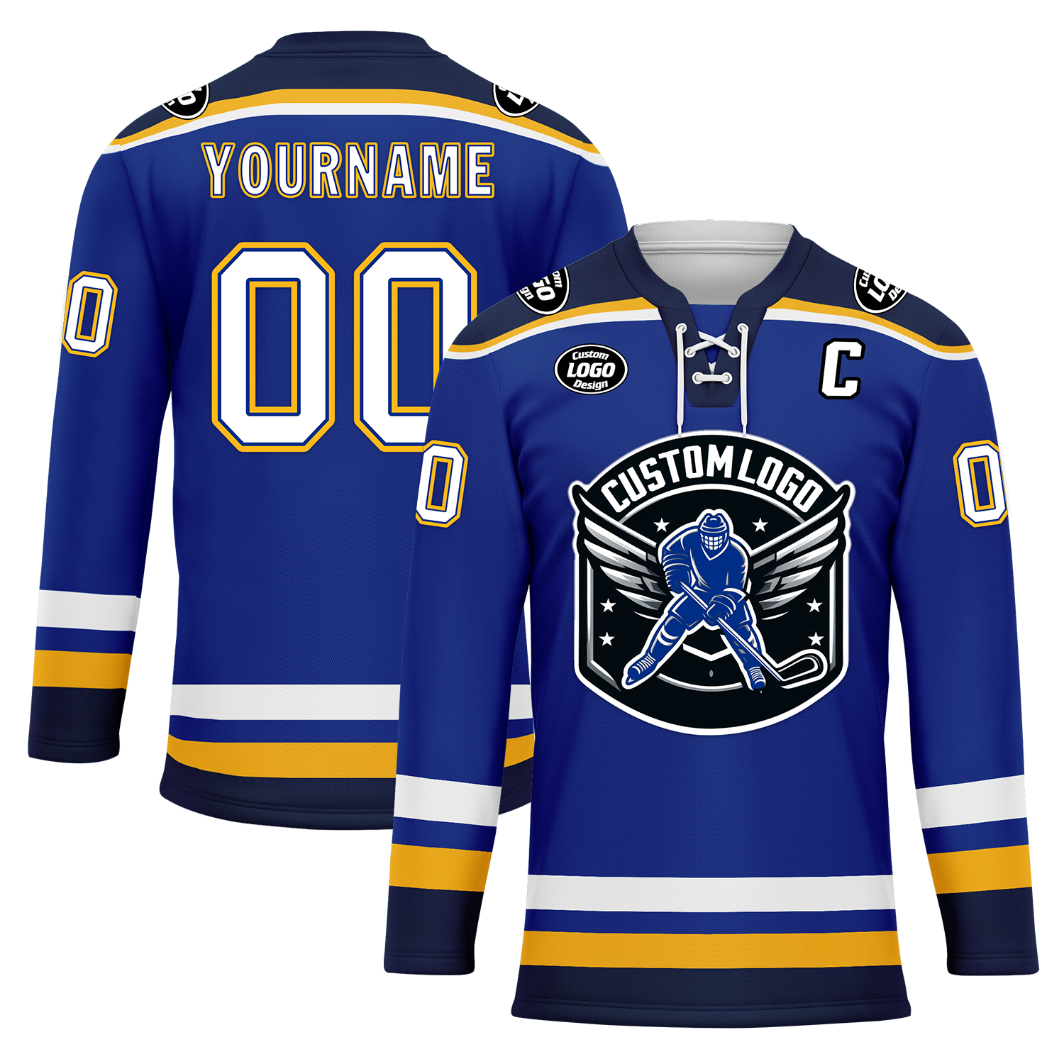 Custom Blue Personalized Hockey Jersey HCKJ01-D0a70cd