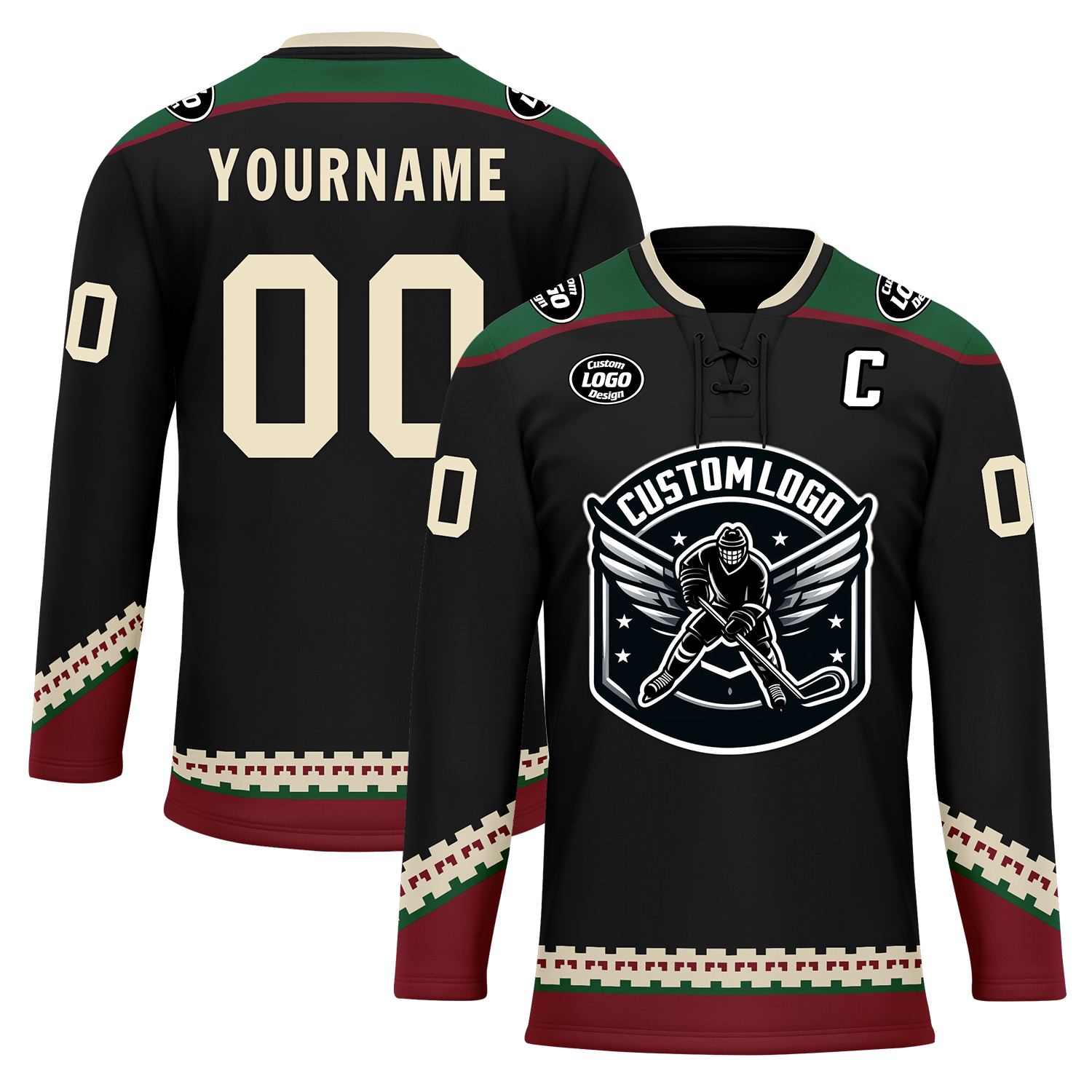 Custom Black Personalized Hockey Jersey HCKJ01-D0a70fc