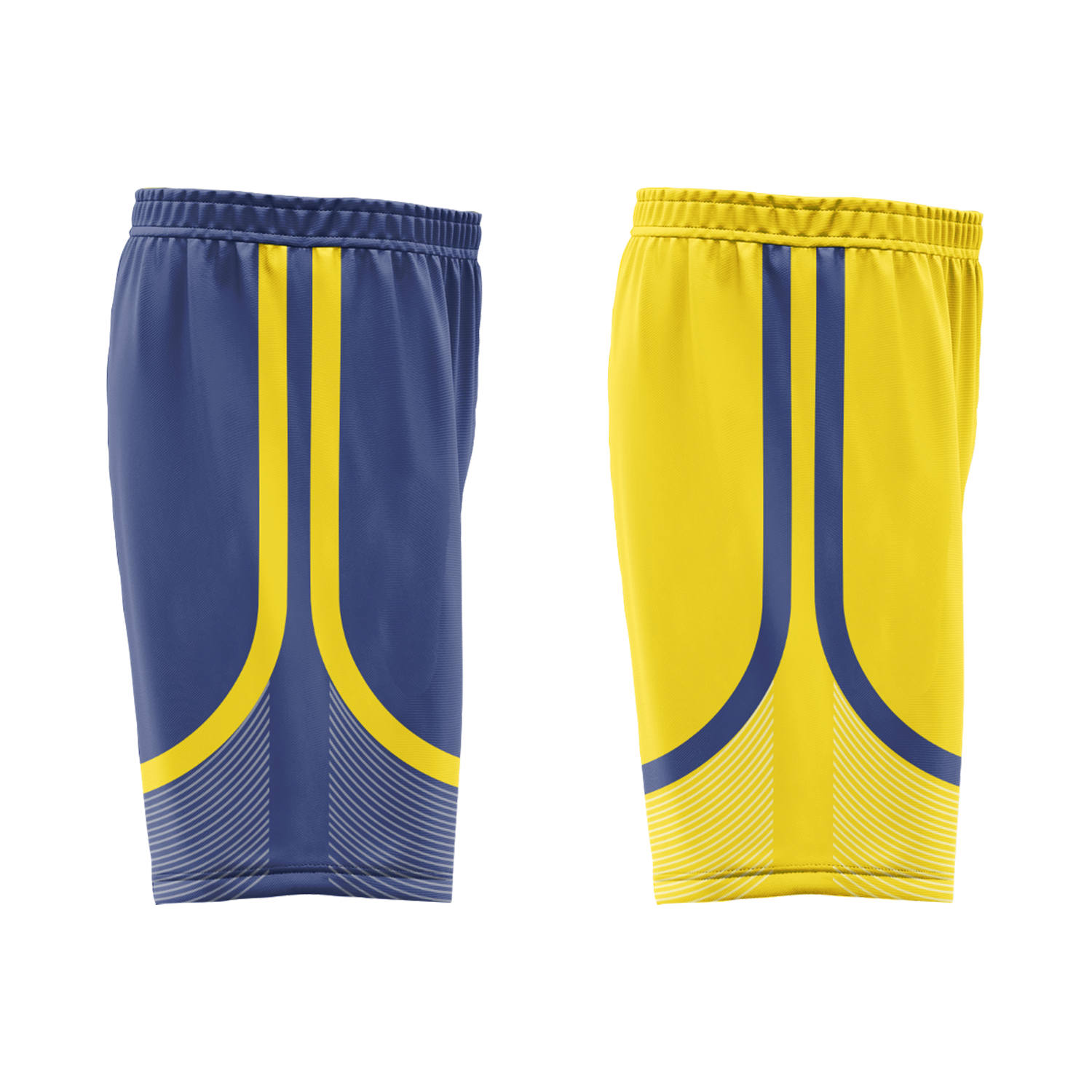 Custom Blue Yellow Classic Style Reversible Basketball Uniform Personalized Ordinary BBJR-D017003