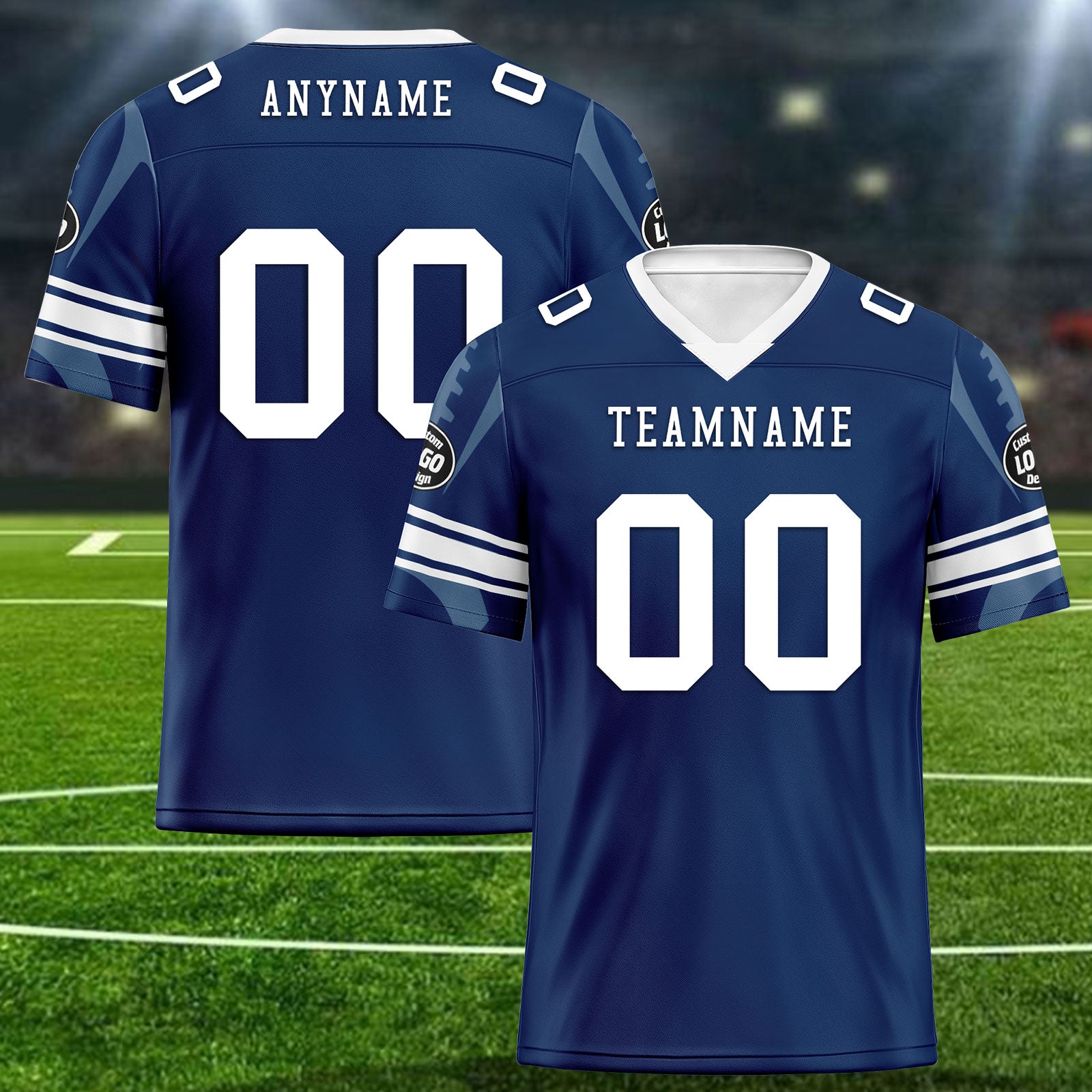 Custom Blue Black Indianapolis Football Jersey and Sports Shoes Combo Offer Personalized Combo ZH-D025008-16