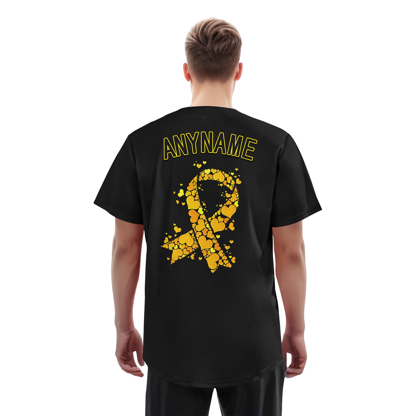 Custom Black World Cancer Day Personalized Authentic Baseball Jersey BSBJ01-E06020-10