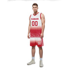 Custom White Red Fade Fashion Sports Uniform Basketball Jersey BBJ01-D020102-8