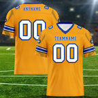 Custom Yellow Los Angeles Personalized Authentic Football Jersey FBJ02-D025033-14
