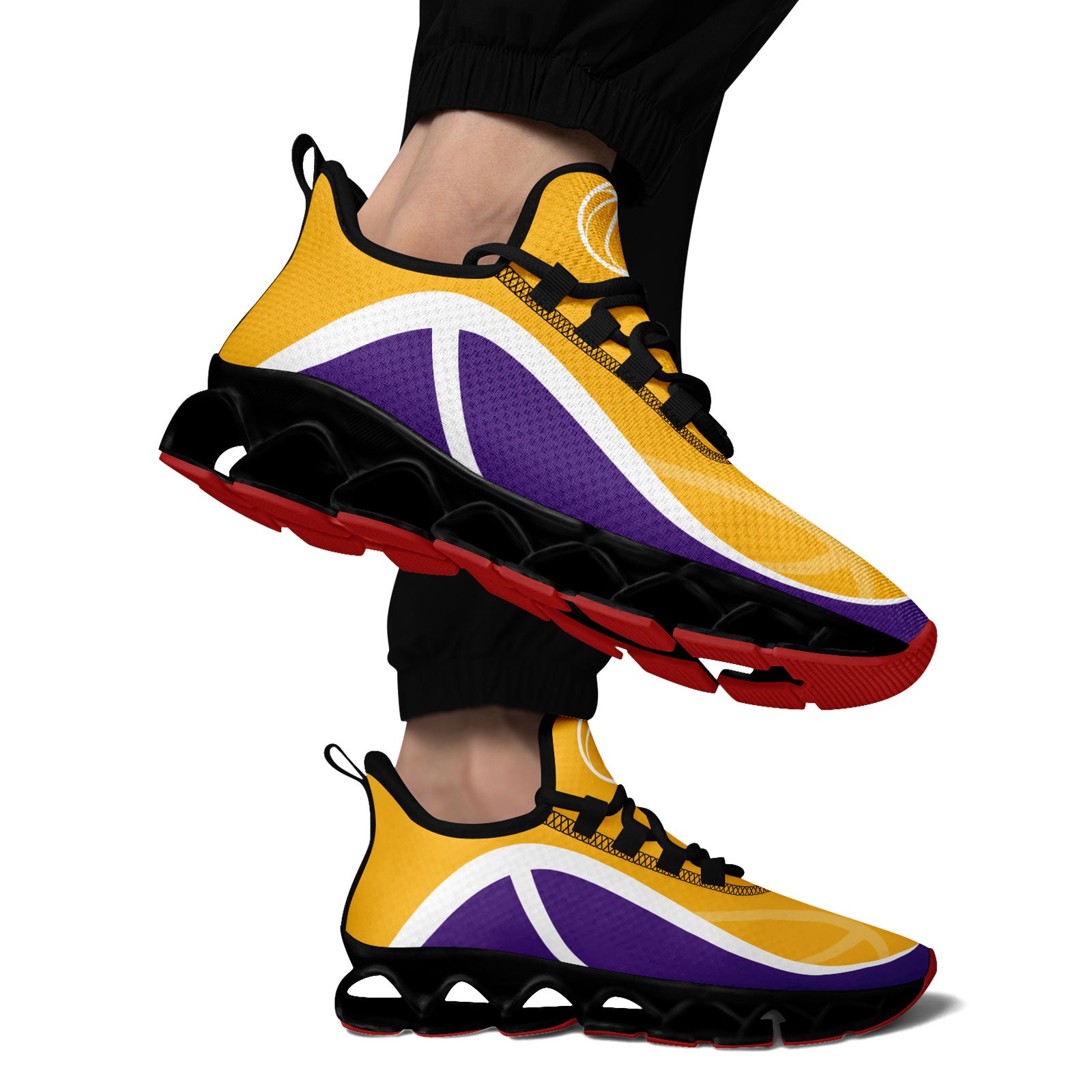 Custom Purple Yellow Maxsoul Shoes Personalized Sneaker FN003XD-D020391-7