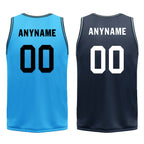 Custom Light Blue Black Los Angeles City Edition Personalized Reversible Basketball Set Sports Basketball Jersey BBJ01R-D0610-13