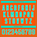 Custom Orange Cyan Raglan Sleeves Personalized Authentic Baseball Jersey BSBJ01-D017193