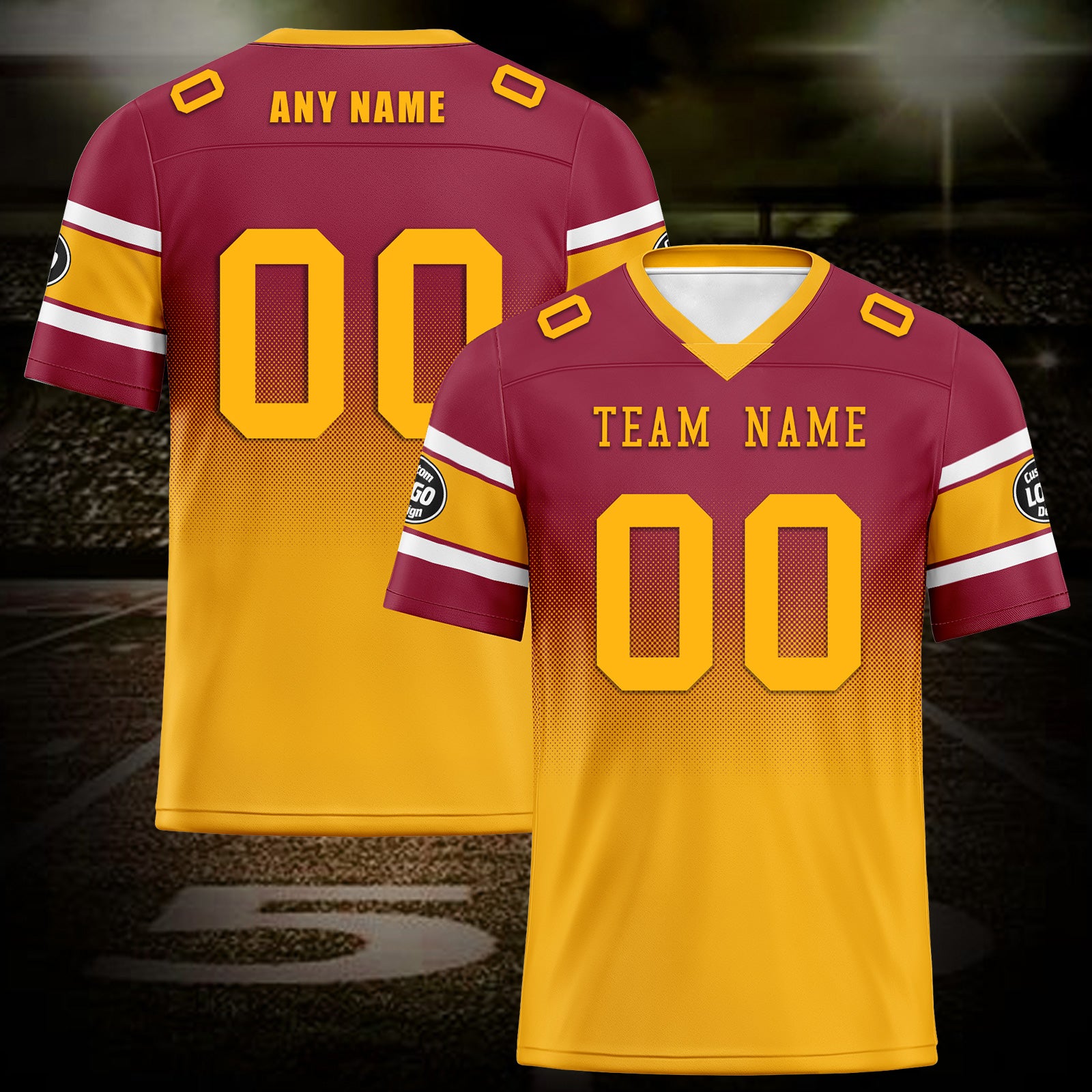 Custom Red Yellow Arizona Football Jersey and Hat Combo Offer Personalized Combo ZH-D020326-1