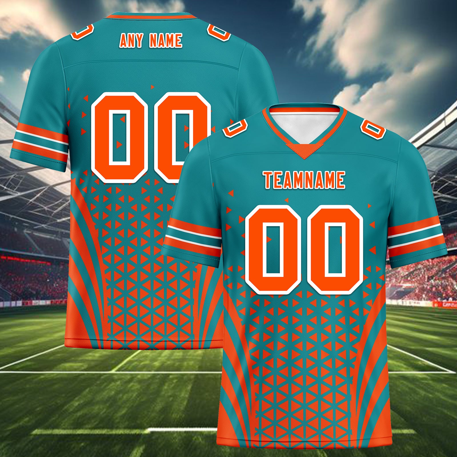 Custom Blue White Florida Personalized Authentic Football Jersey FBJ02-D023033-24