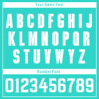 Custom Turquoise White Zebra Pattern Personalized Authentic Baseball Jersey BSBJ01-D020201-11