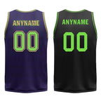 Custom Purple Green Gold New Orleans City Edition Personalized Reversible Basketball Set Sports Basketball Jersey BBJ01R-D0610-19