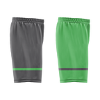 Custom Gray Green Classic Style Reversible Basketball Uniform Personalized COOLMAX BBJR-D017046