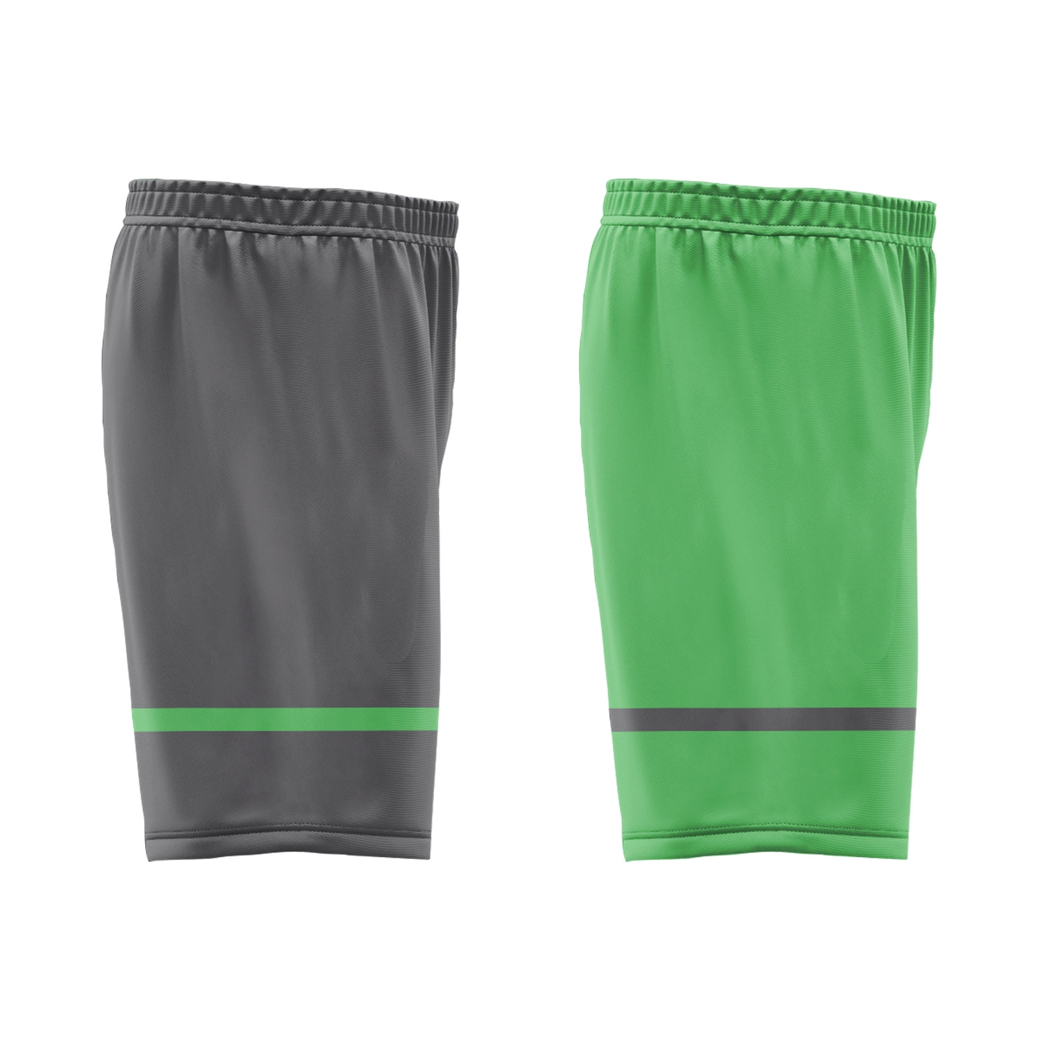 Custom Gray Green Classic Style Reversible Basketball Uniform Personalized COOLMAX BBJR-D017046