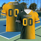 Custom Yellow Green Wisconsin Personalized Authentic Football Jersey FBJ02-D028017-7