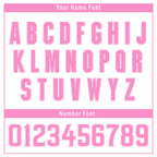 Custom White Pink Zebra Pattern Personalized Authentic Baseball Jersey BSBJ01-D020201-20