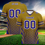 Custom Blue Yellow Maryland Personalized Authentic Football Jersey FBJ02-D023033-2